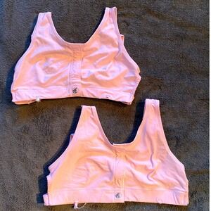 Masthead Pink Elizabeth Surgical Bra Style 042 Size S Front Closure Adjust Strap